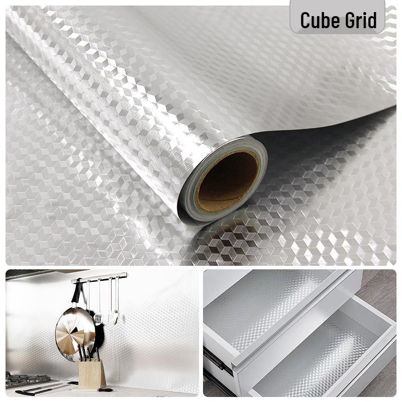 Waterproof Fireproof Oil-Proof Aluminum Tile Sticker for Kitchen Surfaces