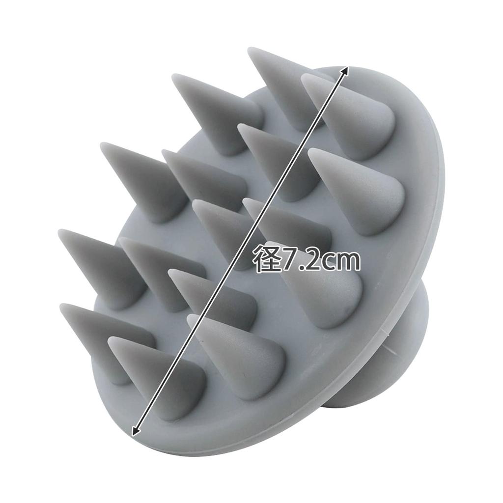 Shimomura Kihan Silicone Shampoo Brush in for Men and Hair Pore Easy to Light 44251 [Made Japan] Women, Washing, Scalp, Massage, Clean, Gray,