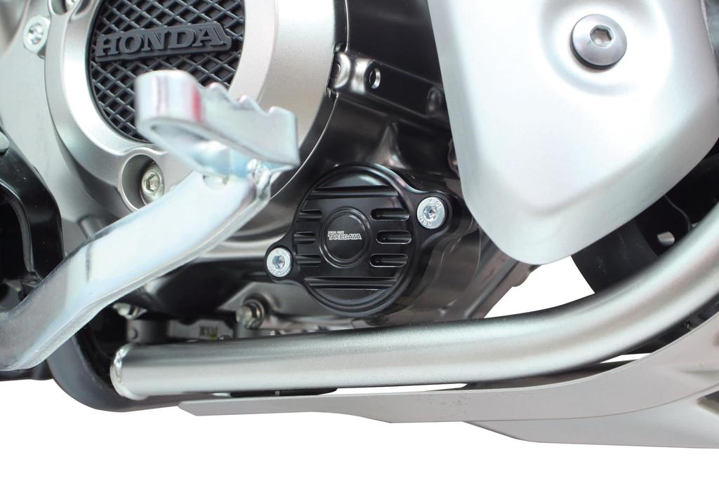 Special Parts Takegawa Oil Filter Cover, Fin Type, Black, for Centrifugal Clutch Cover Vehicles, 02-09-0035