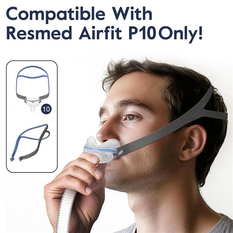 A71Z Balení 4 ks Pásek pro hlavové opěrky Air Fit P10, Náhradní hlavové opěrky CPAP pro nosní polštářkovou masku Airfit P10, S 12 nastavovacími klipy