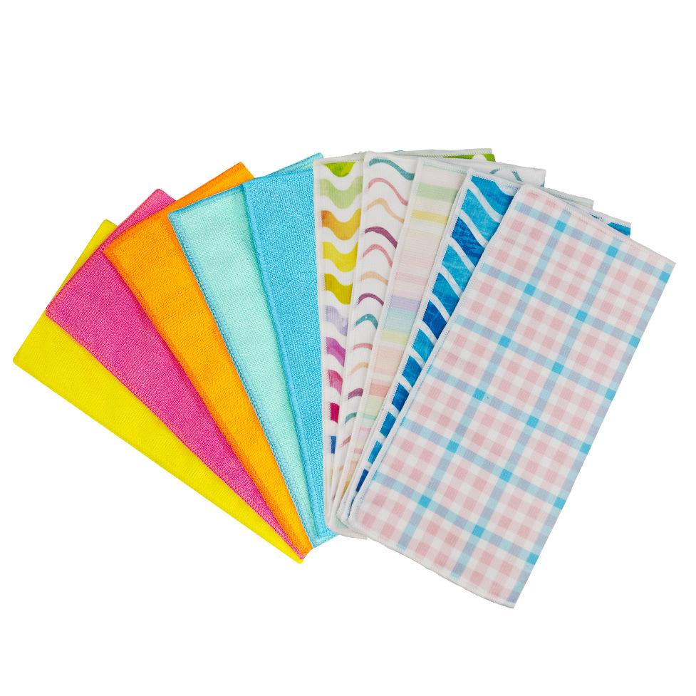 Dishwashing Cloth Kitchen Rag Custom Scouring Pad Household Products Multifunctional Cleaning Towel 30*30CM 10 Piece Microfiber