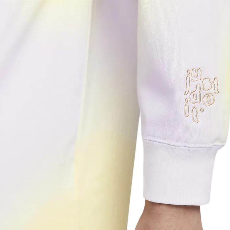 Nike Gradient Print Crew Neck Long Sleeve T-Shirt Women Tops Light-Purple FZ6566-512