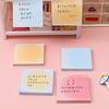 2 Pack Gradient Color Sticky Note Pads Self-adhesive Smooth Writing Scrapbooking DIY Notepad Stationery School Supplies