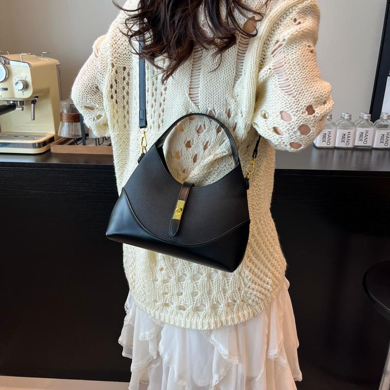 High-end contrasting color niche design bag women's new versatile commuter handbag shoulder bag messenger women's bag