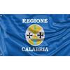 1pc Multi-Size Optional Calabrian Flag - Durable Polyester, Blue with White And Yellow Cross, Green Trees And Blue Water Design, Ideal for Outdoor And
