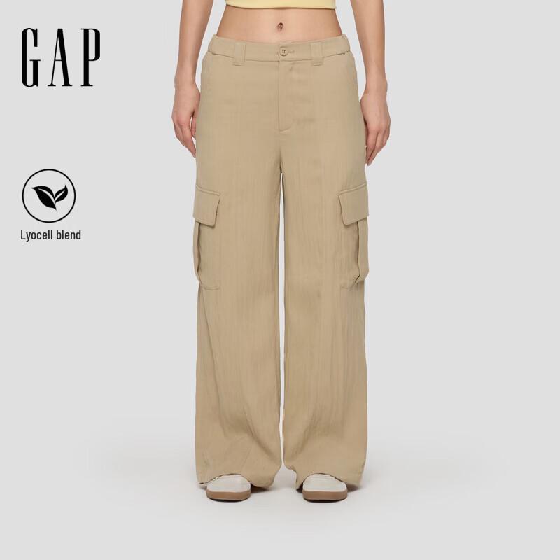 GAP Women s 2026 Summer Lyocell Blend Wide-Leg Cargo Pants L (170/74A) Asian Size