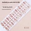 Maple Leaf Gilded Cat Eye Nail Stickers - Autumn Handmade Pre-Made Manicure Tips