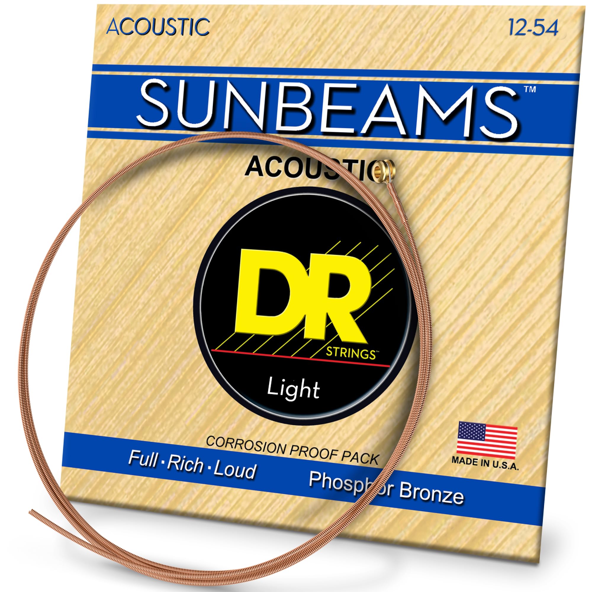 

DR Strings SUNBEAMS Phosphor Bronze Acoustic Guitar Strings .012-.054 RCA-12