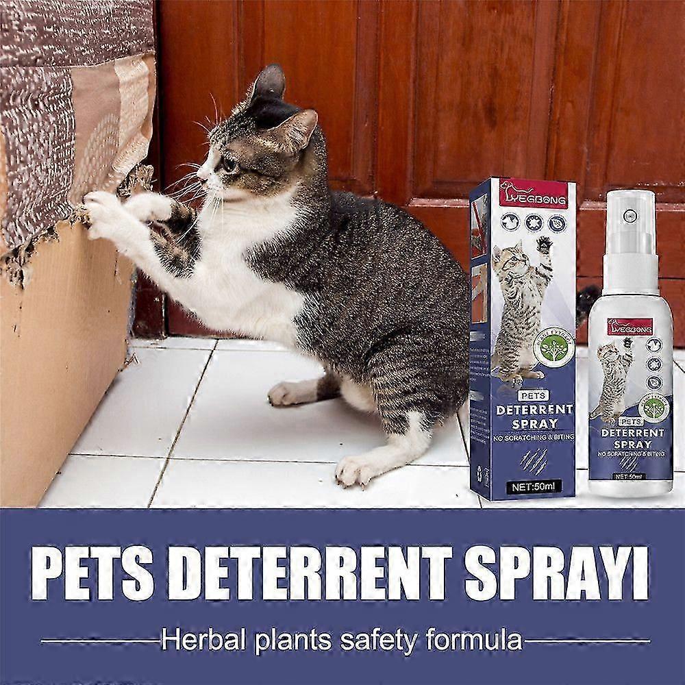 50ml Natural Cat Scratch Deterrents Spray No Stimulation Anti Scratch Furniture Sofa Protector 1-3X