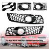 Honeycomb Bumper Front Fog Light Grille Grill Cover 8P0807682D 8P0807681D Fit A3 8P 2009-2013