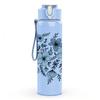 1PC Blue Mixed Wild Flower Print 750ml Color Plastic Sports Water Bottle Leakproof Flip Straw Lid Suitable for Sports Office Home Use