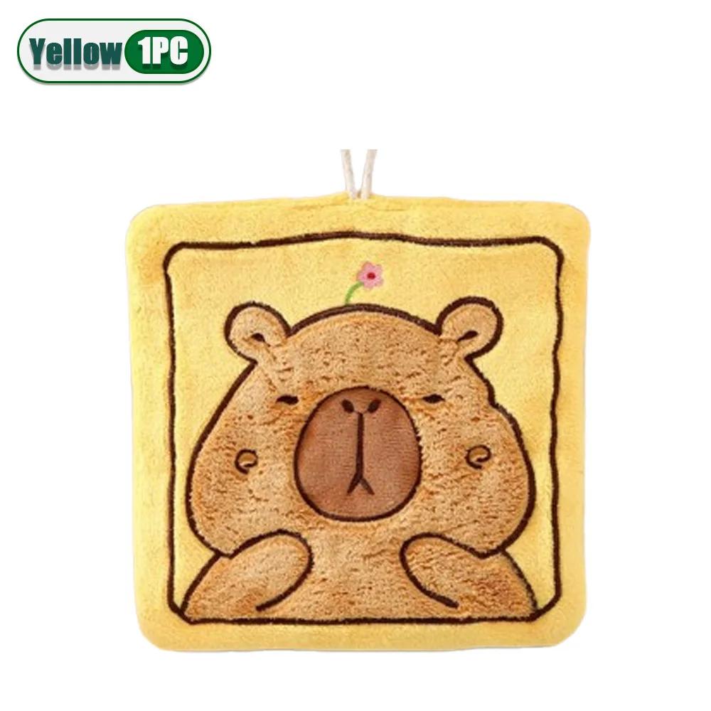 1-20PCS Cute Hanging Capybara Hand Towel Absorbent Lint-free Kitchen Towel Bathroom Hand Towel Children's Wash Handkerchief