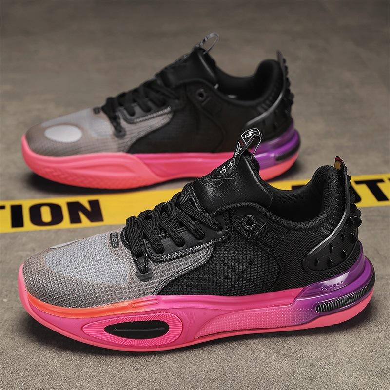 City 11 Marshmallow Basketball Shoes Male Trend Student High Elastic Actual Sneakers Couple Sneakers Play with Sound