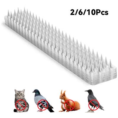 2/6/10 Adet Dikenli Kovucu Kedi Plastik Kuş Kovucu Güvercin Önleyici Kuş Önleyici Sincap Bahçe Çitleri Kontrol Şeffaf Dikenli