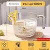 ZISIZ Heat-Resistant Glass Measuring Cup with Filter