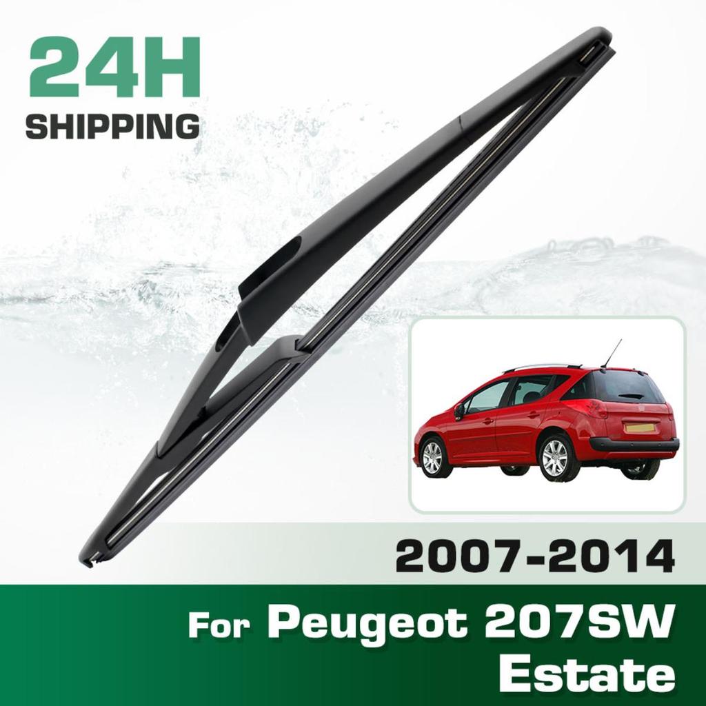 Rear Windshield Wipers Blades,Premium All-Season Wiper blades Replacement For Peugeot 207SW Estate 2007-2014