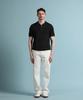 PANICALE Black Melange Half-Zip Polo Knit