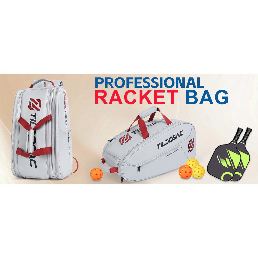 Pickleball Badminton Tennis Backpack With Independent Shoe Compartment Large Capacity