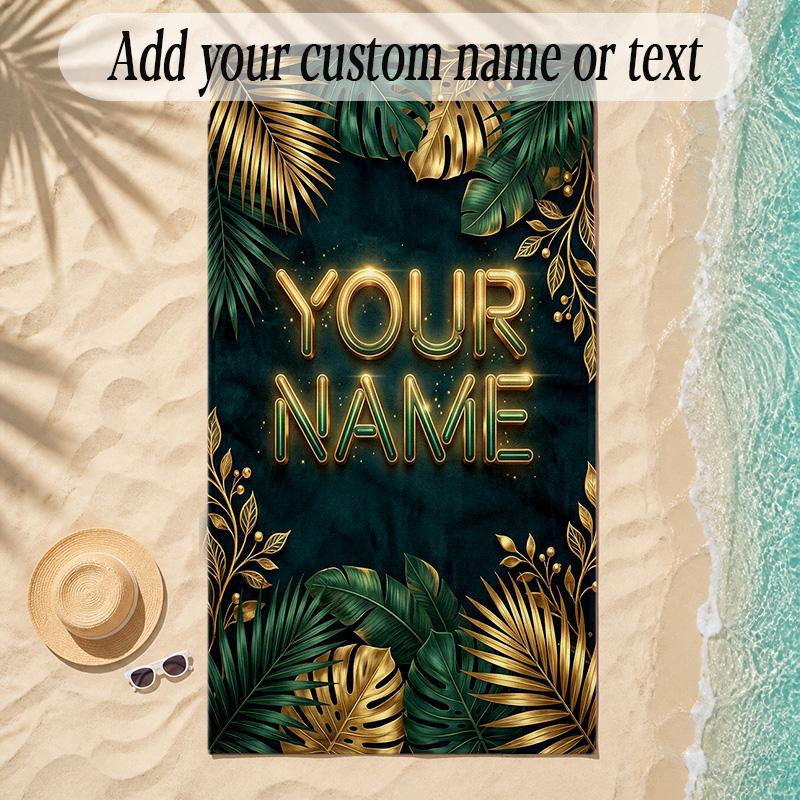 Zeemeermin Thema Zachte Strandhanddoek Gepersonaliseerd Aangepaste Naam Tekst Handdoek Draagbaar voor Strand Zwembad Reizen