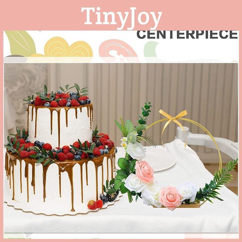 Metal Garland Wood Base Wedding Party Table Ornaments Diy Decoration Wreath