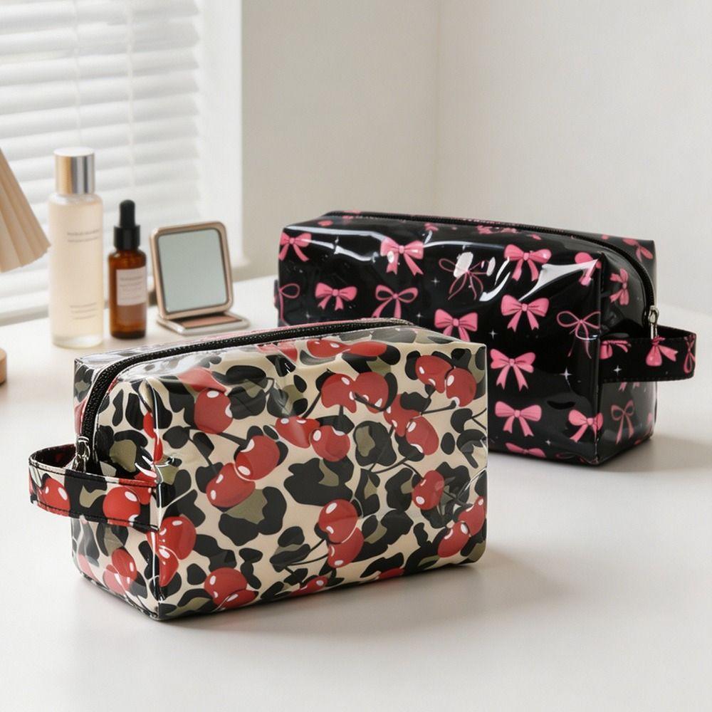 Large Capacity Toiletry Storage Bag Printed Style Women Storage Pouch Daily Travel