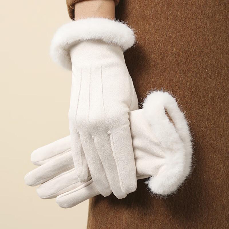 VICTORIA&VERA Women's Touchscreen Suede Lined Winter Gloves