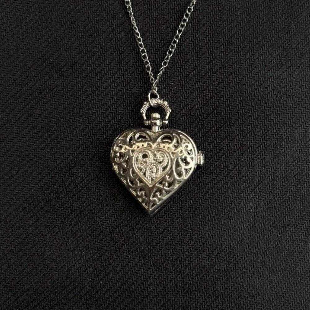 Mode Stil Hohlherz Taschenuhr Schlüsselanhänger Design Anhänger Schmuck Steampunk Uhr Paar