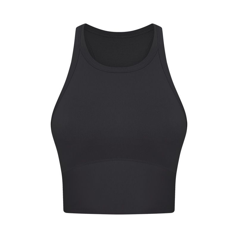

Export New Arrival Soft Glutinous Yoga Clothes Sports Intimates Women s Bubble Wrap Running Vest Backless Bra Workout Top Suit Black (Yoga Vest) 10