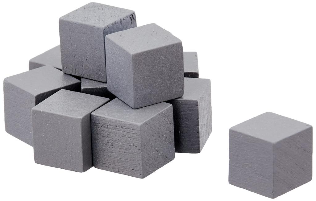 Gray 10mm Wooden Cubes 150 (approx. Pieces)