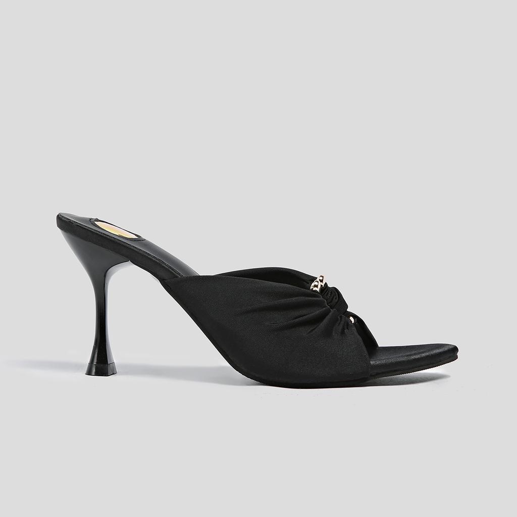 Designer Summer Woman Slippers Open Toe Thin High Heels Shoes Street Style Stripper Party Slides Zapatos De Mujer