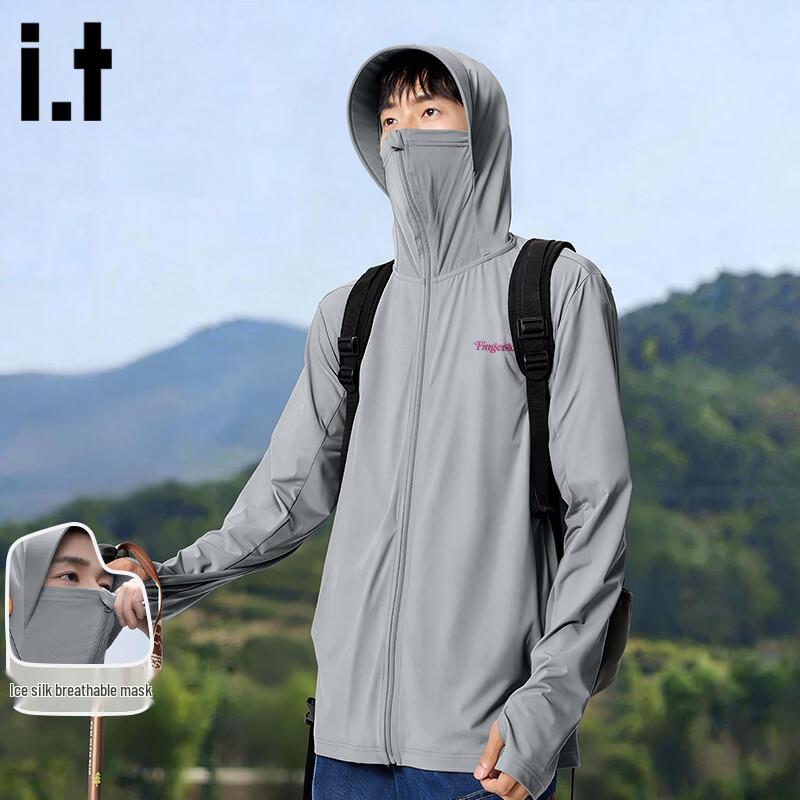 Fingercroxx Men s Hooded Ice Silk Sun Protection Jacket M