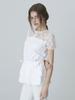 ADOREBELLE Lace Tiered T-Shirt - White