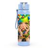 1PC Girl With Colorful Curly Hair Art Print 750ml Color Plastic Sports Water Bottle Leakproof Flip Straw Lid Suitable for Sports Office Home Use