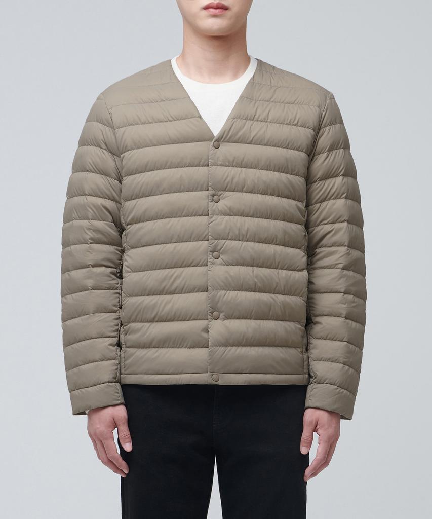 Musinsa Standard Transform Round Neck Light Down Jacket [Beige]