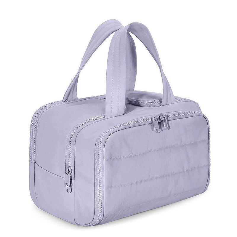 Lightweight Wide-Opening Handheld Makeup Bag – Stylish and Puffy Cosmetic Storage