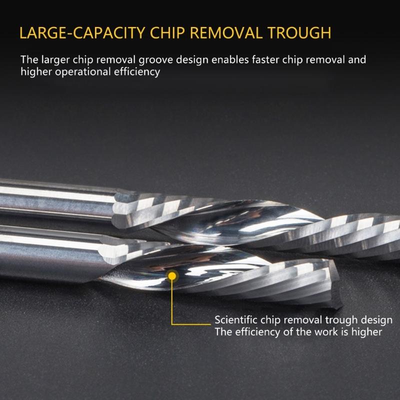 20PCS 3.175mm Shank Single Grooves Milling Cutter 2mm/2.5mm Diameter Routers Bit Engraving Tool for Metalworking