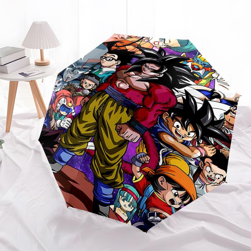 

1pc Dragon Ball Z Characters Automatic Opening Folding Umbrella 3-Fold Design with 8-Bone Iron Frame Outdoor for Fans, Travelers, Everyday Use Perfect