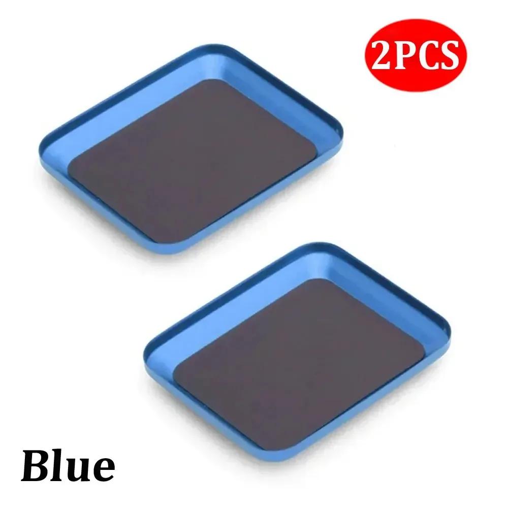 2 SZT. Z Podkładką Magnetyczną Magnetyczna Taca na Śruby Płyta Wielofunkcyjna Praktyczna Mini Mata na Śruby Taca Mały Stop Aluminium