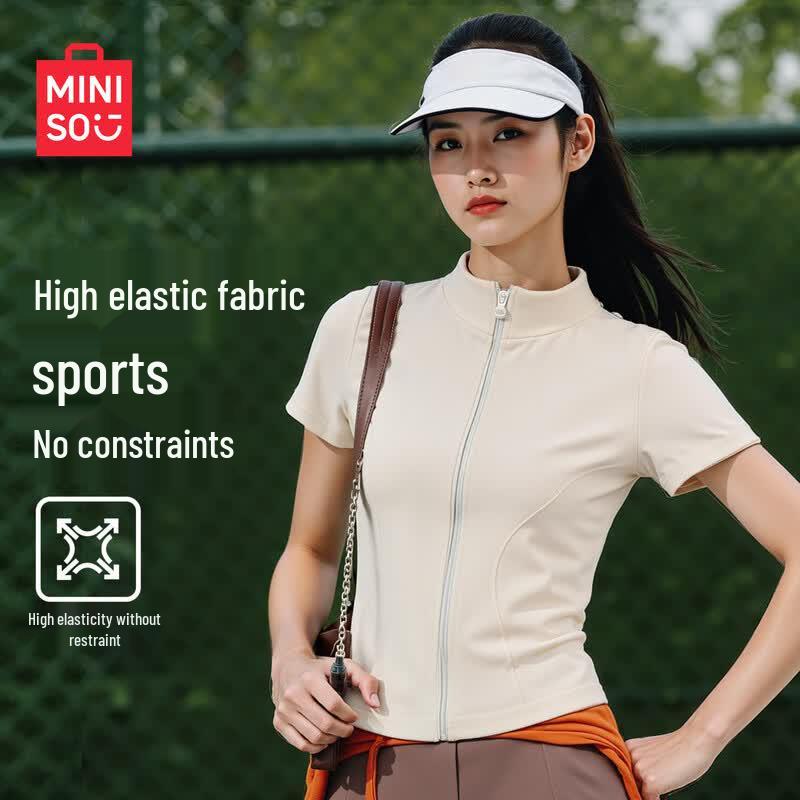 MINISO Women's Yoga & Fitness Short-Sleeve Jacket