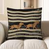 Home Decor Stylish Striped Dachshund Pattern Pillow Cover Pattern Cushion Cover Suitable For Sofa Bedroom Car Pillow Cover