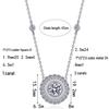 Yin Baichuan S925 Silver Moissanite Sunflower Necklace - Exquisite Clavicle Chain Pendant for Women