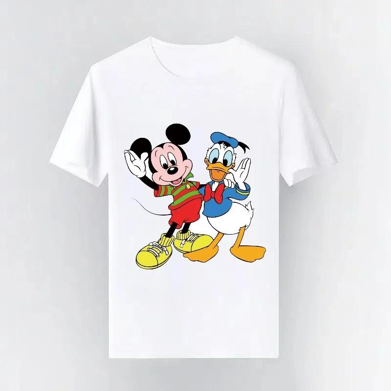 20226 Mickey Mouse Disney Club Activities Y2k Trendy Clothing Man Woman Casual Short Sleeves Sporty Tops Fashion Tshirt