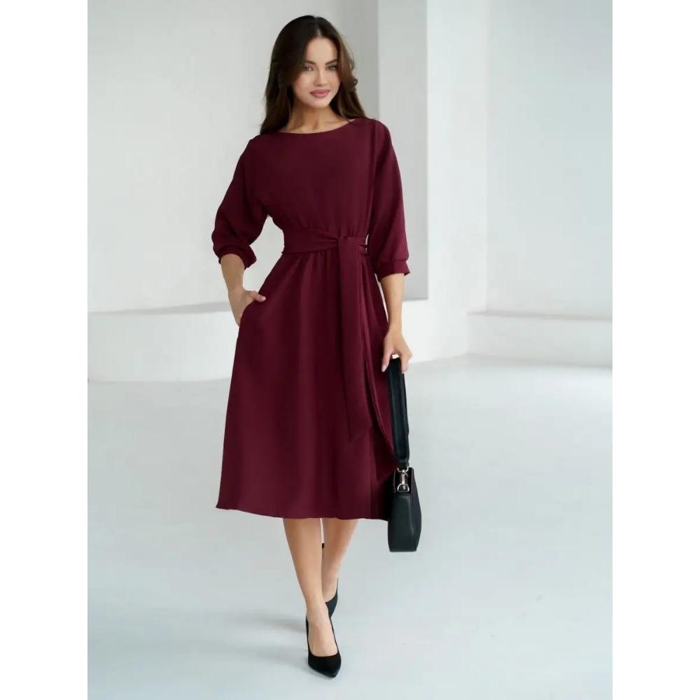 Women's Spring and Summer New Fashionable and Casual Seven Sleeve Waist Slimming Dress
