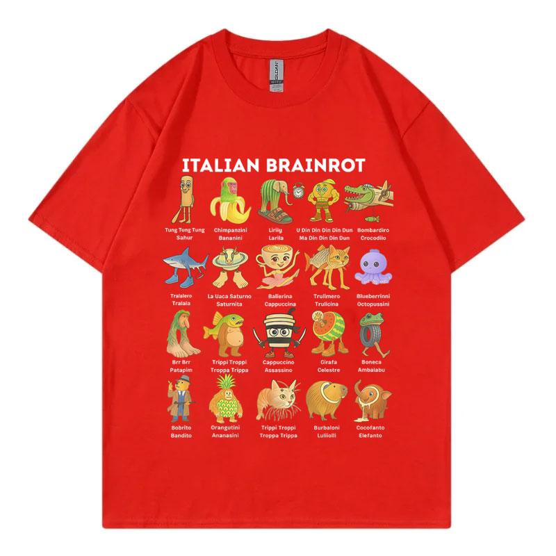 

Funny Italian Brainrot Meme Tshirt Men Women Clothing Fashion Cartoon Short Sleeve T Shirt Summer Casual Loose Cotton Tshirts S