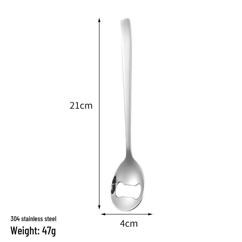 Korean Style 304 Stainless Steel Multi-functional Spoon & Bottle Opener естественный