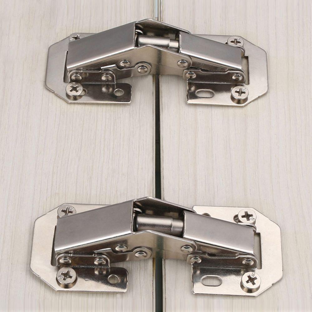 Balamale hidraulice pentru uși de dulap din oțel inoxidabil, fără amortizor de perforare, pentru uși noi, pentru mobilier