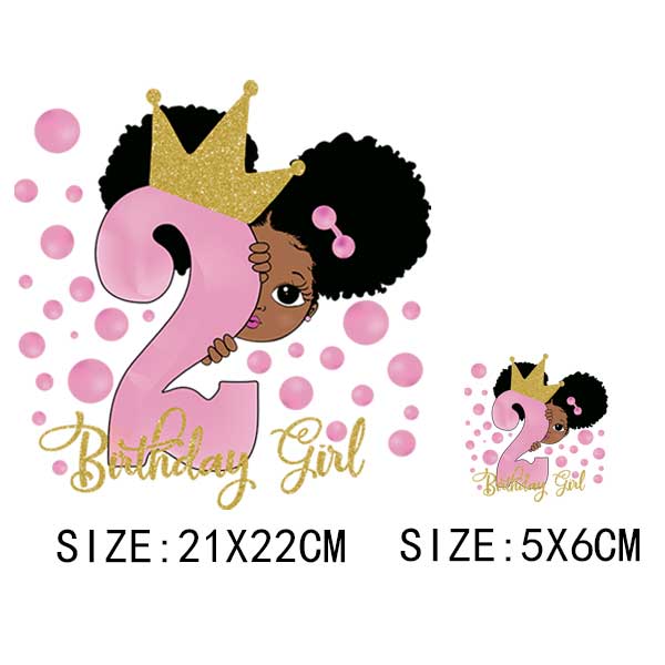 

Термонаклейки с мультяшным номером для именинницы для одежды, детские футболки «сделай сам», термоклеевые нашивки, модные детские наклейки