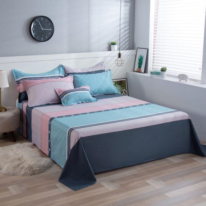 

Хлопковый твил Постельное белье Двуспальное постельное белье Студенческое общежитие Постельное белье в старомодном стиле Летние толстые и нескользящие простыни 160*230cm-sheet