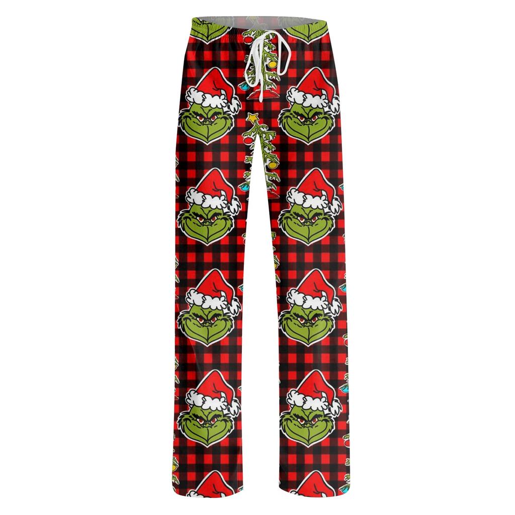 Womens Pajama Pants Sleepwear Casual Drawstring Elastic Waist Pants Comfy Straight Yoga Loose Trousers