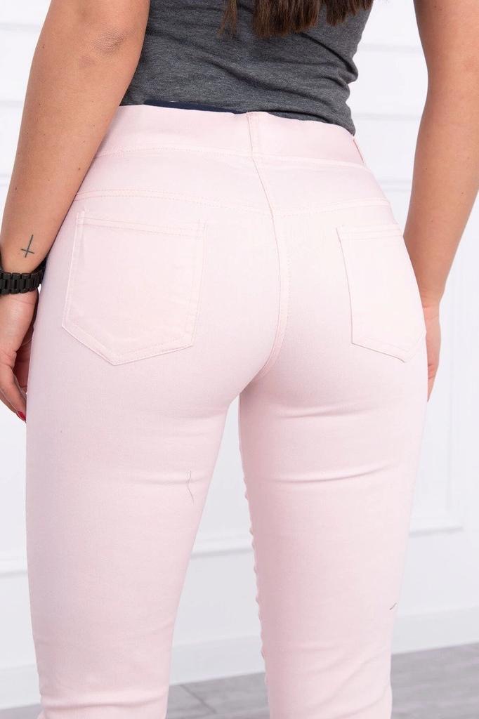 Spodnie Kolorowy Jeans Jasny Pudrowy Róż Xxl